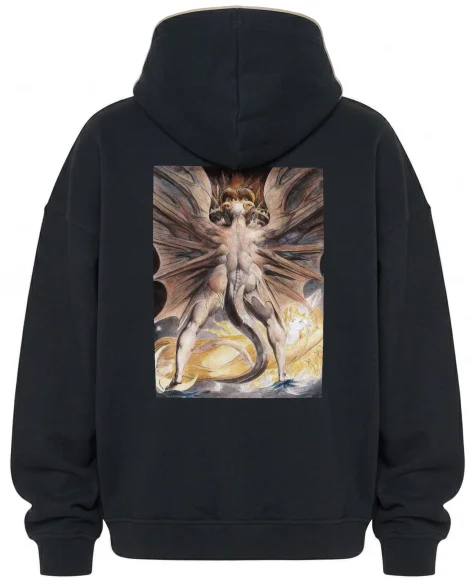 Bluza oversize Wielki czerwony smok i niewiasta obleczona w słońce William Blake