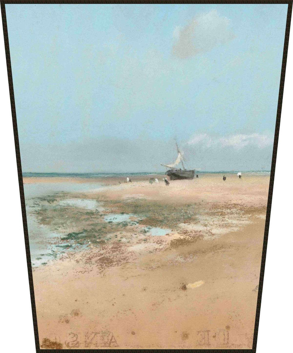 Ekran Plaża podczas odpływu (ujście rzeki) Edgar Degas