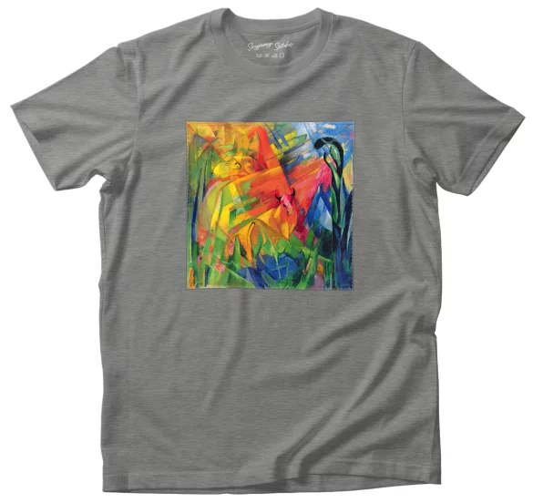 Koszulka z naszywką Zwierzęta w krajobrazie Franz Marc