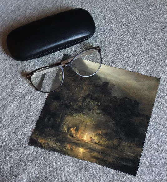Ściereczka do okularów Krajobraz z odpoczynkiem podczas Ucieczki do Egiptu Rembrandt