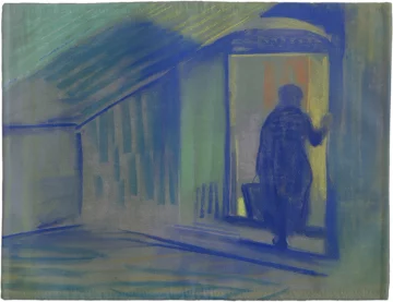 Podkładka na stół Alte Frau beim Betreten von Schloss Pretzfeld (Stara kobieta wchodząca do zamku Pretzfeld) Curt Herrmann