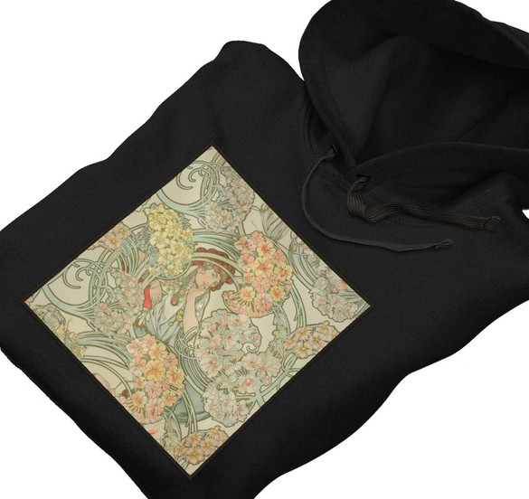 Bluza z naszywką Byzantine – projekt tkaniny Alfons Mucha