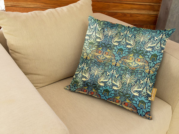 Poduszka Paw i smok William Morris