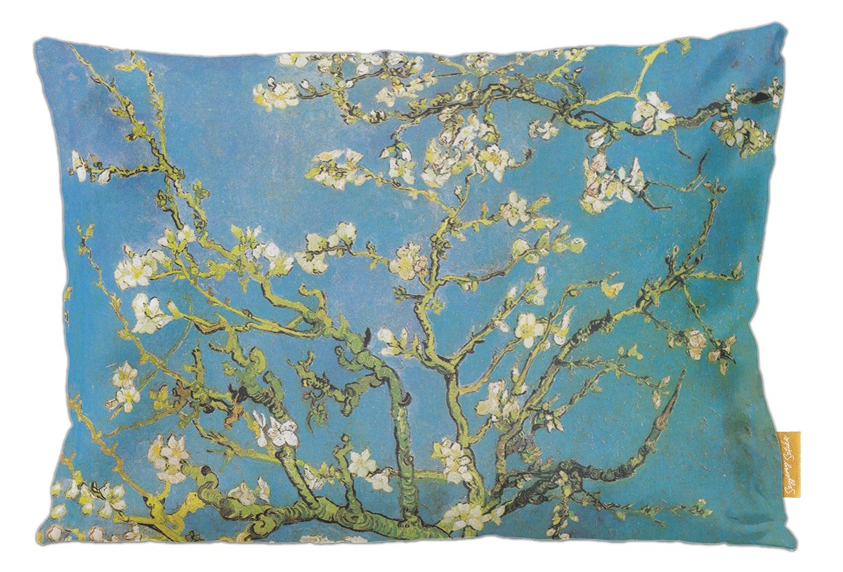 Poduszka dekoracyjna na prezent z obrazem Kwitnący migdałowiec Vincent Van Gogh Szyjemy Sztukę