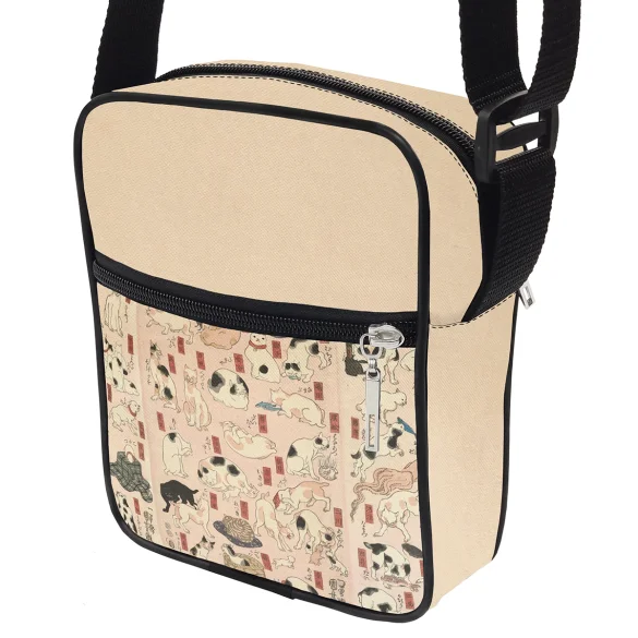 Torba Listonoszka 55 kotów reprezentujących pięćdziesiąt trzy stacje Tokaido Utagawa Kuniyoshi