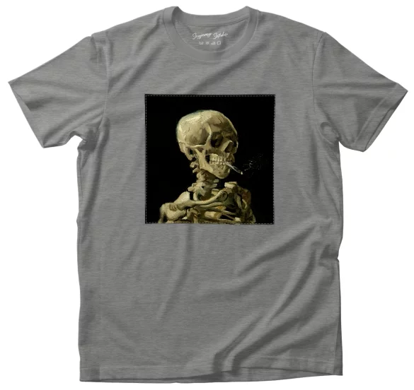 Koszulka z naszywką Czaszka z palącym się papierosem Vincent Van Gogh