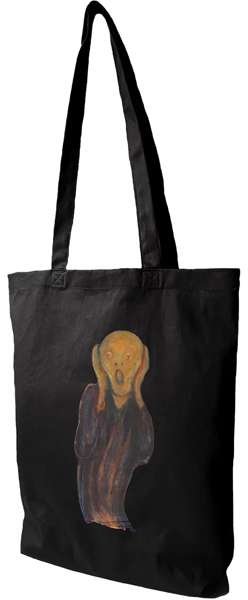 Torba bawełniana Krzyk Edvard Munch, Czarna