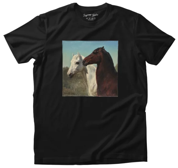 Koszulka z naszywką Dwa konie Rosa Bonheur