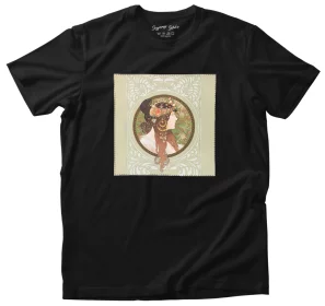 Koszulka z naszywką Bizantyjskie głowy: brunetka Alfons Mucha