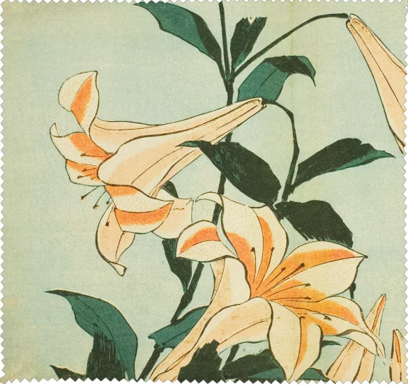Ściereczka do okularów Lilie Katsushika Hokusai