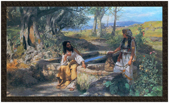 Naszywka Chrystus i Samarytanka Henryk Siemiradzki