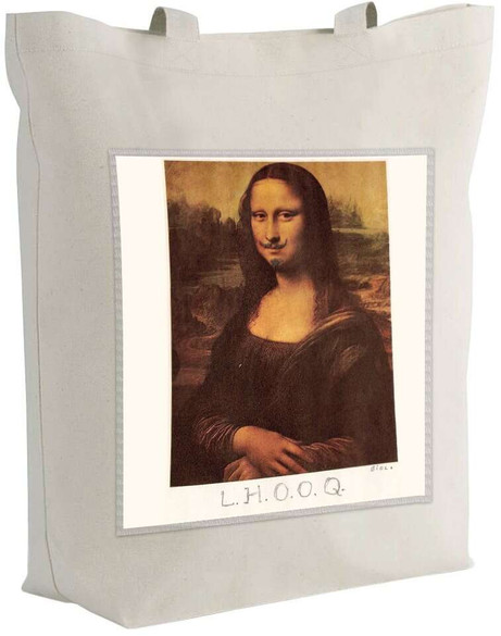 Torba z naszywką L.H.O.O.Q. Marcel Duchamp