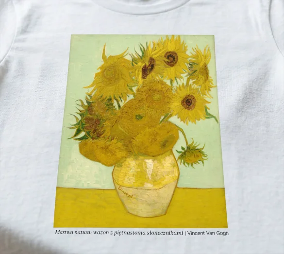 Bluzka damska Martwa natura: wazon z piętnastoma słonecznikami Vincent Van Gogh