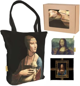 Zestaw prezentowy Leonardo da Vinci Torba + Kosmetyczka + Ściereczka