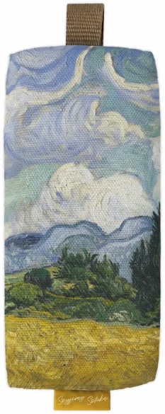 Piórnik szkolny prostokątny Pole pszenicy z cyprysami Vincent Van Gogh