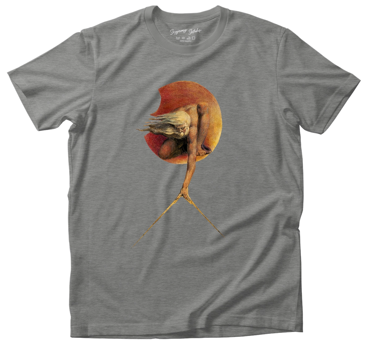 Koszulka Urizen stwarzający świat William Blake– koszulka z nadrukiem obrazu, t-shirt ze sztuką