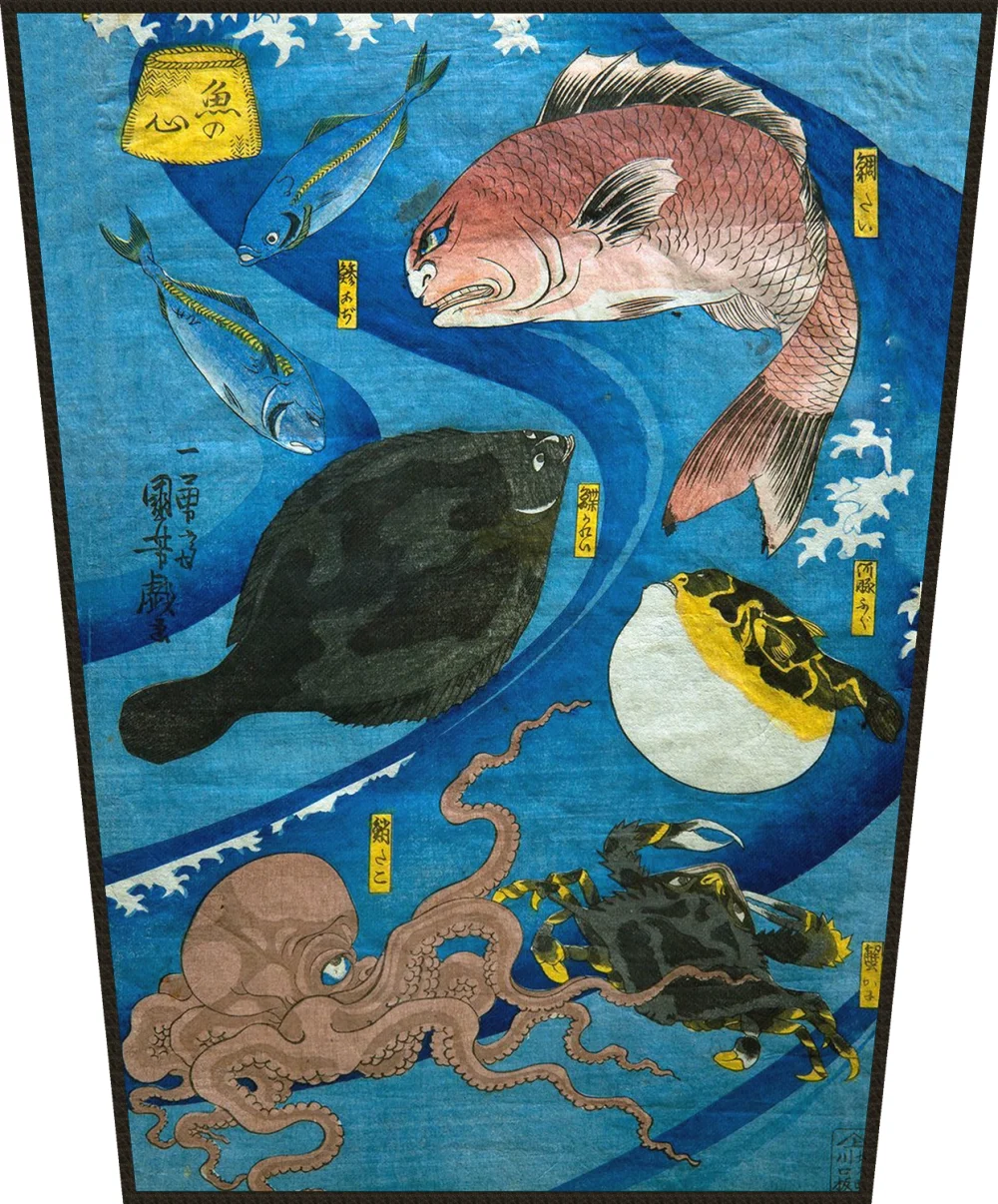 Ekran Umysły ryb Utagawa Kuniyoshi