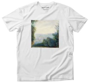 Koszulka z naszywką Dolina Auvers nad rzeką Oise Pierre-Auguste Renoir