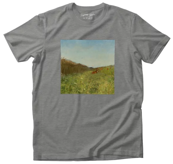 Koszulka z naszywką Zając wśród zboża Józef Chełmoński