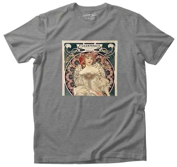 Koszulka z naszywką Rozmarzenie Alfons Mucha