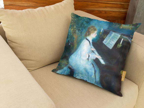 Poduszka Kobieta przy fortepianie Pierre-Auguste Renoir