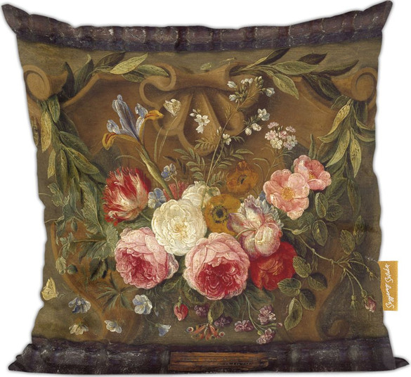 Poduszka Dekoracyjna martwa natura Z girlandą kwiatów Jan van Kessel (starszy)
