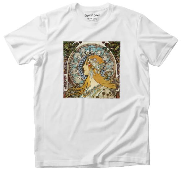 Koszulka z naszywką Zodiak Alfons Mucha