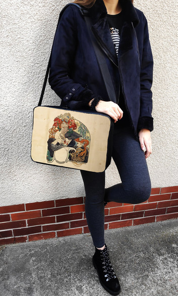 Torba na ramię Bières De La Meuse (Piwo z mezy) Alfons Mucha