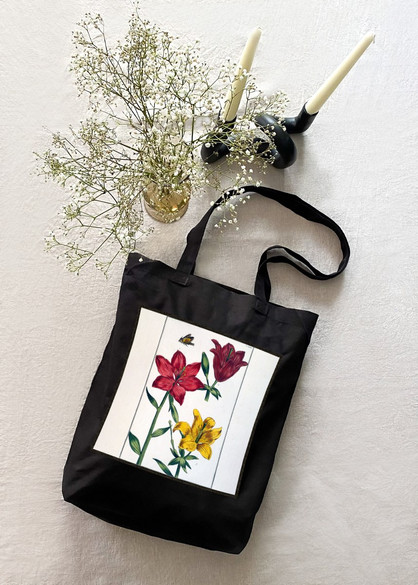 Torba z naszywką Lilia czerwona Maria Sibylla Merian