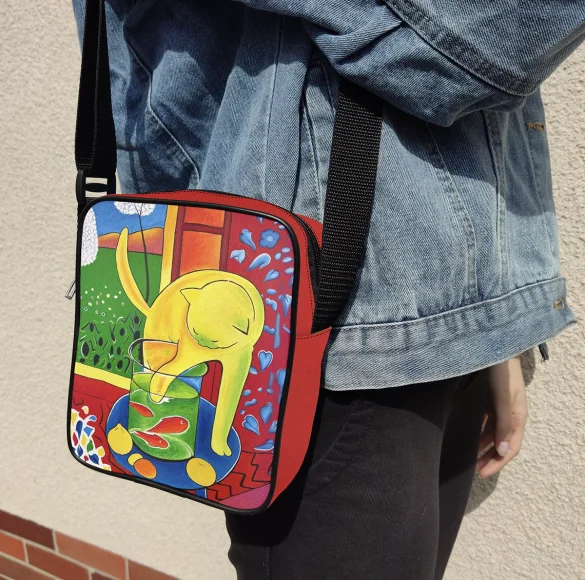 Torba Listonoszka Kot ze złotą rybką Henri Matisse