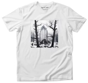 Koszulka z naszywką Cmentarz w śniegu Caspar David Friedrich