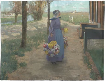 Podkładka na stół Kwietna dziewczyna w Holandii George Hitchcock