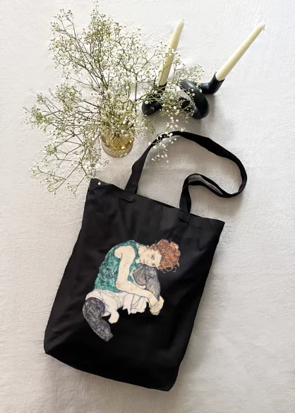 Torba bawełniana Siedząca kobieta z podniesionym kolanem Egon Schiele