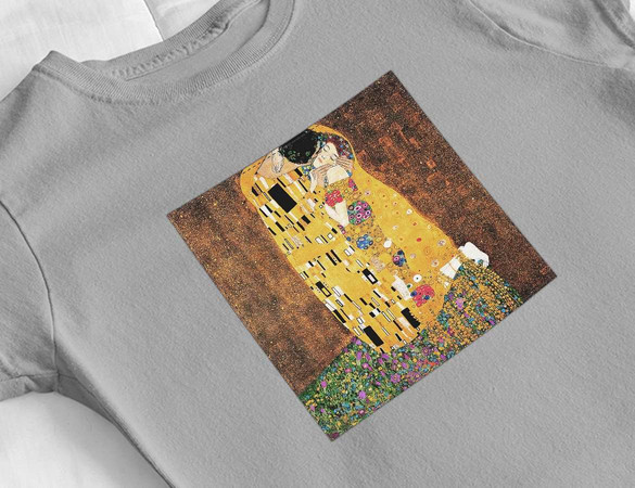 Bluzka damska z naszywką Gustav Klimt Pocałunek