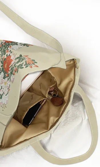 Torba na ramię shopper Azalia w doniczce Ohara Koson