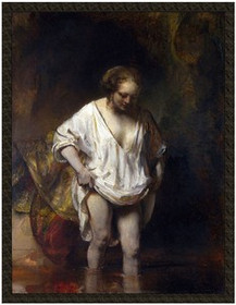 Naszywka Hendrickje kąpiąca się w rzece Rembrandt