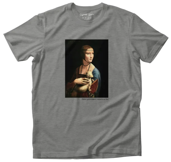 Koszulka z nadrukiem Dama z gronostajem Leonardo da Vinci