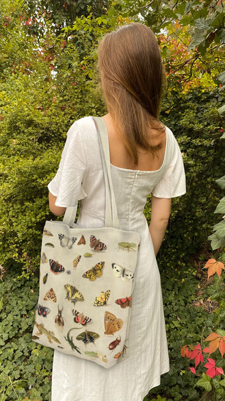 Torba na ramię shopper Studium owadów Jan van Kessel (starszy)