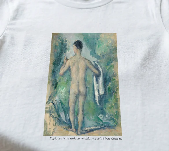 Koszulka z nadrukiem Kąpiący się na stojąco, widziany z tyłu Paul Cezanne