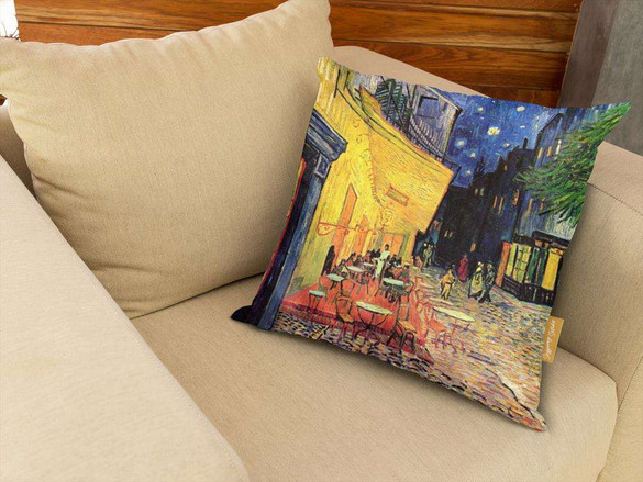 Poduszka  Taras kawiarni w nocy Vincent Van Gogh