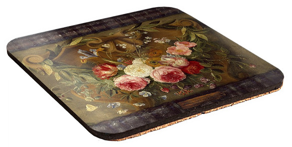 Podkładka pod kubek Dekoracyjna martwa natura Z girlandą kwiatów Jan van Kessel (starszy)