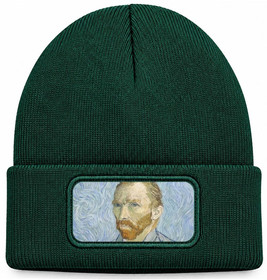 Czapka zimowa Autoportret (F627) Vincent Van Gogh – zielona