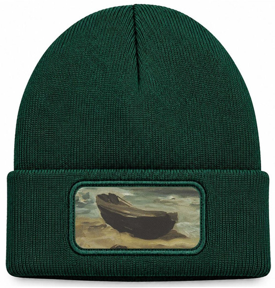 Czapka zimowa Marée montante Édouard Manet – zielona