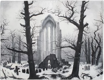 Podkładka na stół Cmentarz w śniegu Caspar David Friedrich