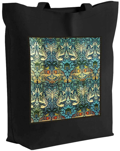 Torba z naszywką Paw i smok William Morris