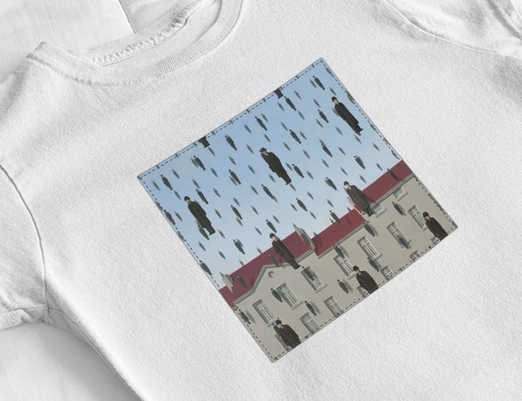 Bluzka damska z naszywką Spadanie René Magritte