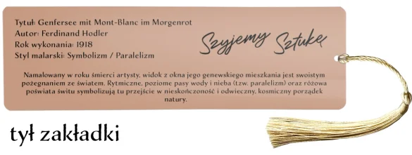 Zakładka do książki Genfersee mit Mont-Blanc im Morgenrot Ferdinand Hodler