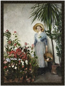 Naszywka W oranżerii (W cieplarni) Olga Boznańska