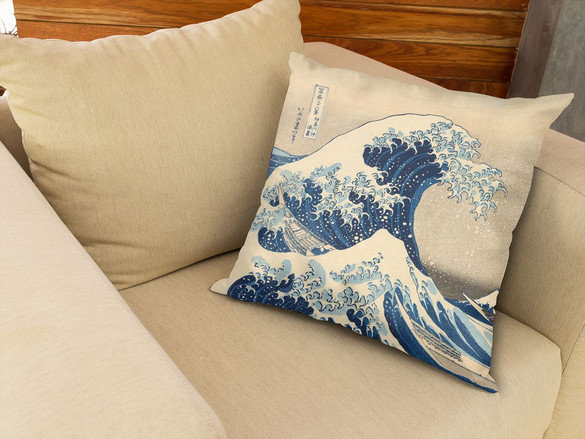 Poduszka Wielka fala w Kanagawie Katsushika Hokusai
