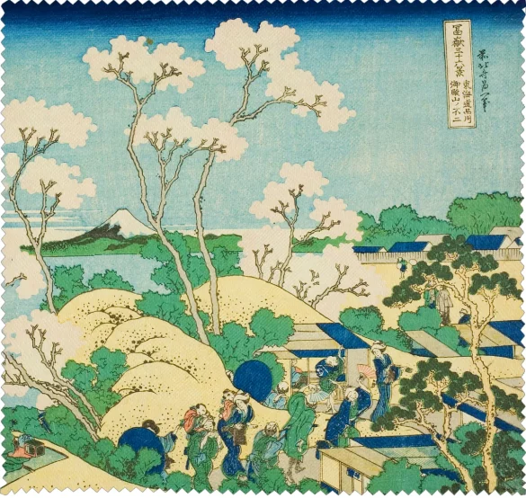 Ściereczka do okularów Wzgórze Goten w Shinagawa nad Tokaido Katsushika Hokusai